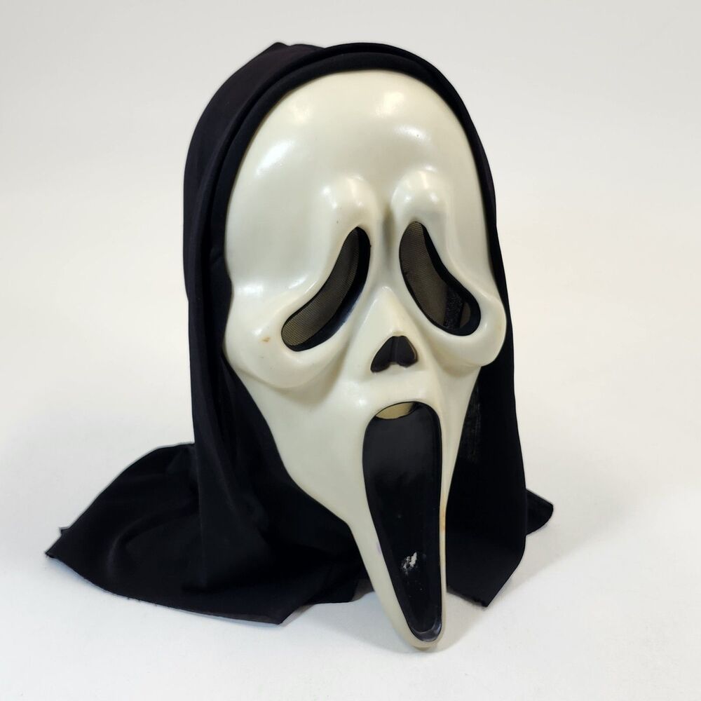 Ghostface Mask Gen 2 Easter Unlimited T2 Scream Fun World Vintage Black Hood Glo